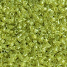 Miyuki delica Beads 11/0 - Sparkling yellow green lined crystal DB-910